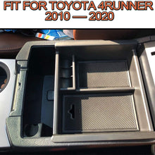 JKCOVER Center Console Organizer Tray Compatible with Toyota 4Runner 2010-2020 4Runner Accessories,Insert Armrest Box Secondary Storage ABS Black Materials