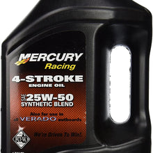 MERCURY OEM Verado 4-Stroke Engine Oil SAE 25W-50 Synthetic Blend One Gallon # 8M0078014