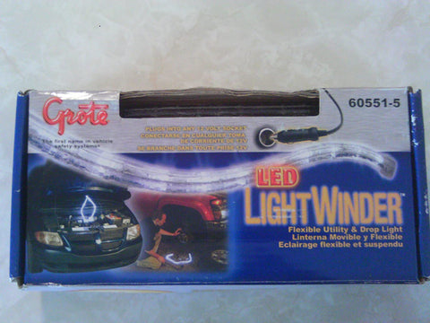 Grote AUXILLARY LIGHTING, WHITE, 3 FT ROPE LIGHTING W/20' CIGARETTE LIGHTER ADAPTOR, LED (60551-5)