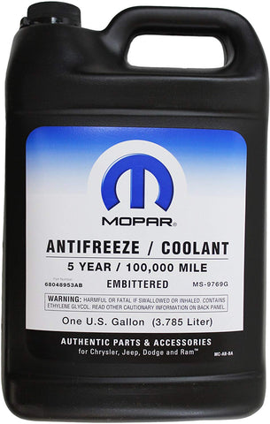 Genuine Mopar Fluid 68048953AB Antifreeze/Coolant - 1 Gallon Bottle