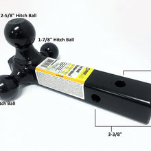 MAXXHAUL Black 70270 Hollow Shaft Triple Ball Mount