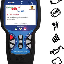 INNOVA Color Screen with Bluetooth 3160g Code Reader/Scan Tool with ABS, SRS, and Live Data for OBD2 Vehicles