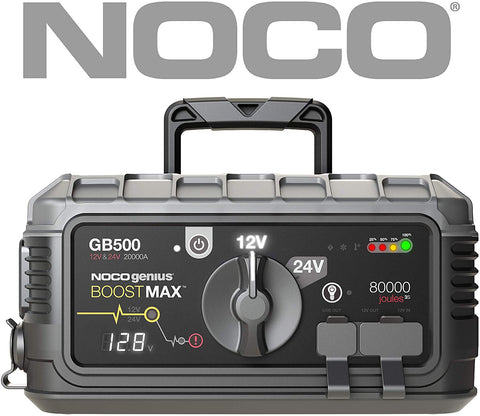 NOCO Boost Max GB500 20000 Amp 12V / 24V UltraSafe Lithium Jump Starter for Gasoline and Diesel Engines and Class 8+ / CE Vehicles