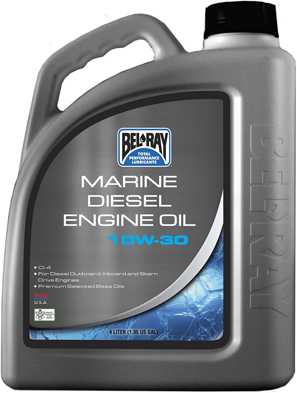 Bel-Ray 99761-BT4-4PK Marine Diesel Engine Oil - 4 Liter Bottle, (Case of 4)