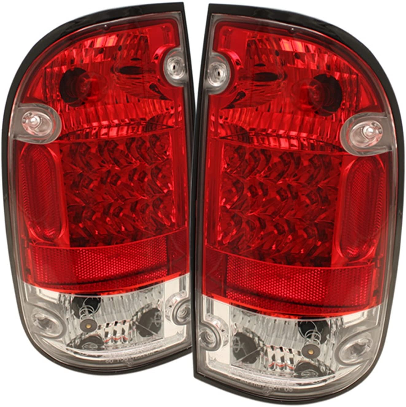 Spyder Auto ALT-YD-TT95-LED-RC Toyota Tacoma Red Clear LED Tail Light (Red Clear)