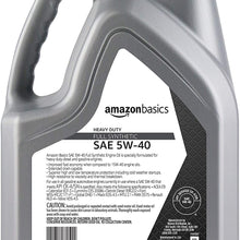 AmazonBasics Full Synthetic Motor Oil, for Heavy Duty Diesel and Gasoline Engines, 5W-40, 1 Gallon