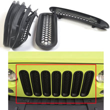 MOEBULB Upgrade Clip in Version Mesh Front Grill Insert Grille Cover Trim for 2007-2015 Jeep Wrangler JK 2-Door & 4-Door (Without Key Hole, Matte Black)