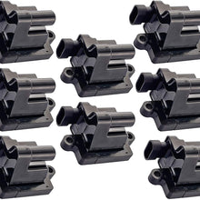 ENA Square Ignition Coils 8 Pack Compatible with 99-09 Cadillac Escalade Chevy Avalanche Silverado Suburban Tahoe GMC Topkick Savanna Sierra Yukon 4.8L 5.3L 6.0L 8.1L H6T55171ZC 3859078 C1208 UF-271 (8)