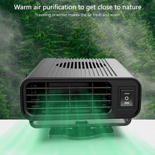 Car Fan Heater, 12V / 24V 120W Fan Heater Auto Heater Portable Defroster Demister Auto Air Purification (Black,24V)