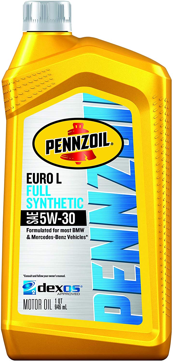 Pennzoil 550051126-6PK Platinum Euro Full Synthetic 5W-30 Motor Oil, 1 Quart, 192. Fluid_Ounces, 6 Pack