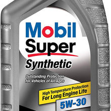 Mobil Super 112914 5W-30 Synthetic Motor Oil - 1 Quart (Pack of 6)