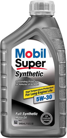 Mobil Super 112914 5W-30 Synthetic Motor Oil - 1 Quart (Pack of 6)