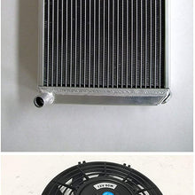MONROE RACING compatible replacment 50mm ALLOY ALUMINUM RADIATOR & 9" Fans for AUSTIN ROVER MINI 1275 GT 1959-1997 60 61 62 63 64 65