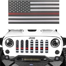 V8 GOD American Flag Jeep Grille Mesh Grill Insert Old Glory W/Red Stripe for Jeep Wrangler JK 2007-2018 Unlimited
