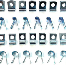 Brake and Fuel Line Clip Assortment, 3/16, 1/4, 5/16 and 3/8 Inch Clips - (10 of each size)