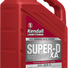 Kendall 1077886 Diesel Engine Oil (Super-D XA Premium Synthetic Blend API CK-4 with Liquid Titanium 15W40-1 Gallon), 128. Fluid_Ounces