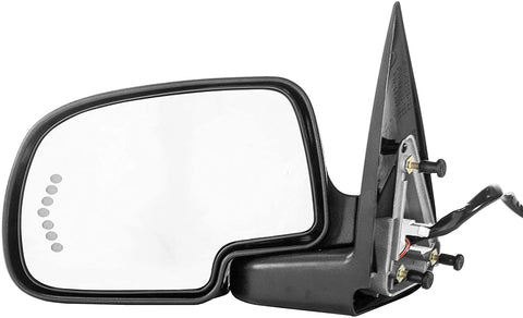 Left Driver Side Door Mirror Heated Power-Folding for Chevy Silverado Suburban Tahoe Avalanche GMC Sierra 1500 2500 3500 Yukon XL 2000 2001 2002 2003 2004 2005 2006 2007 GM1320373 - Check Fitment List