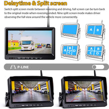 Xroose Backup Camera Wireless with DVR 9" FHD Monitor for Truck RV Trailer Rear Side View Reversing 4 Back Up Camera W/Built-in Recorder Monitor Stable Signal System CX4