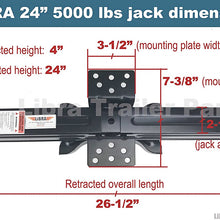LIBRA Set of 2 24" 5000lbs RV Trailer Stabilizer Leveling Scissor Jacks w/Handle & Power Drill Sockets & Mounting Screws …