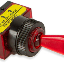WirthCo 20500 Battery Doctor Red 20 Amp Illuminated Toggle Switch (ON/OFF)