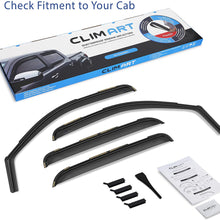 CLIM ART in-Channel Incredibly Durable Rain Guards for Chevrolet/Chevy Silverado 2007-13 Crew Cab GMC Sierra 1500 Vent Visors Window Deflectors, Vent Deflector, Truck Accessories, 4 pcs. - 607003