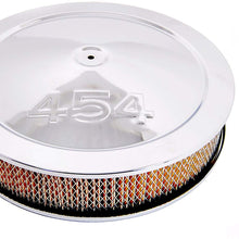 Muscle Car Air Cleaner Set With "454" Logo Stamped (Chrome)
