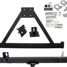 Rear Bumper For 1987-1996 Jeep Wrangler YJ 1997-2006 TJ W/Tire Carrier And D-Rings