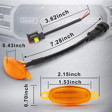 ZJUSDO Ford Grill Lights Smoked Lens Amber Grill Lights with Connectors for Ford F150 F250 F350 Raptor 2004-2019