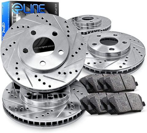 Complete Kit eLine Drill/Slot Brake Rotors Kit & Ceramic Brake Pads CEC.66086.02