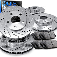 For 2008-2014 Honda,Acura,Accord,TSX Front Rear Brake Rotors+Ceramic Brake Pads