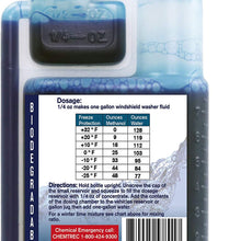 Qwix Mix Biodegradable Windshield Washer Fluid Concentrate, 1 Bottle Makes 32 Gallons, 1/4 oz. Makes 1 Gallon - Bug & Grime Remover, Superior Commercial Grade Glass Cleaner, Single