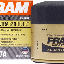 FRAM Ultra Synthetic Automotive Replacement Oil Filter, Designed for Synthetic Oil Changes Lasting up to 20k Miles, XG3387A with SureGrip (Pack of 1)