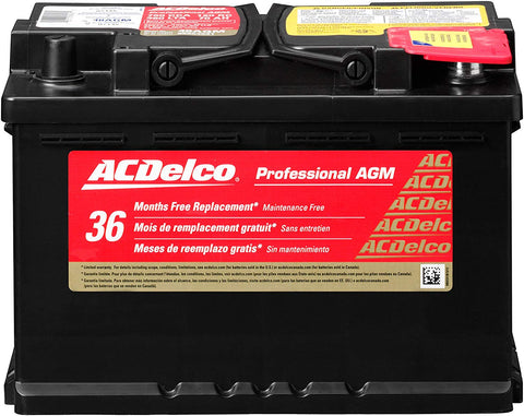 ACDelco 48AGM Professional AGM Automotive BCI Group 48 Battery