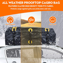 SIMNIAM 19 Cubic Feet Car Roof Bag&Rooftop Cargo Carrier - 700D PVC Anti-Tear Double Zipper Car Rooftop Bag with Storage Bag, 10 Reinforced Straps, Fit for Most Vehicles with Rack(No Slip Mat&No Hook)