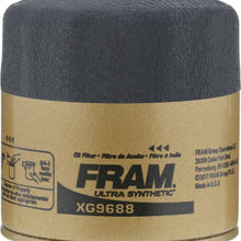 FRAM Ultra Synthetic Automotive Replacement Oil Filter, Designed for Synthetic Oil Changes Lasting up to 20k Miles, XG9688 with SureGrip (Pack of 1)