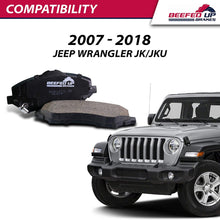 Beefed Up Brakes Trail Rated Front & Rear Ceramic Brake Pad Kit w/hardware and grease Compatible with 2007-2018 Jeep Wrangler JK/JKU