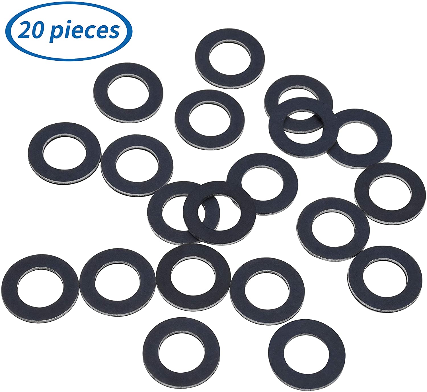 Aluminum Engine Oil Drain Plug Crush Gasket Washers Seals,12mm Oil Drain Plug Gaskets,Suitable for Toyota car part number 90430-12031-(20 pieces)