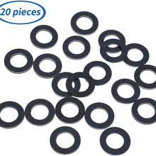 Aluminum Engine Oil Drain Plug Crush Gasket Washers Seals,12mm Oil Drain Plug Gaskets,Suitable for Toyota car part number 90430-12031-(20 pieces)