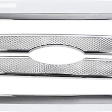 Front Mesh Grille Covers Compatible With 2011-2016 F250 F350 Super Duty Chrome Grill Covers