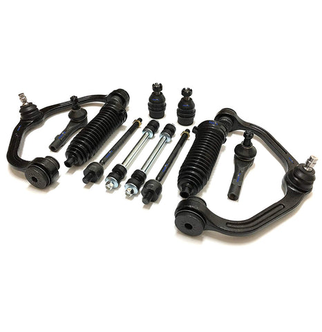 PartsW 12 Pc Suspension Kit for Ford Explorer & Explorer Sport Trac Ranger Mazda B2500 B3000 B4000 Mercury Mountaineer Tie Rod Ends, Sway Bars, Gear Bellows, Upper Control Arms & Ball Joints