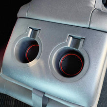 JDMCAR Premium Cup Holder, Console, and Door Pocket Inserts Kit Compatible with Toyota 4Runner 2010-2019 2020 - Custom Liner Accessories (2 Row, Red Trim)-27PC Set