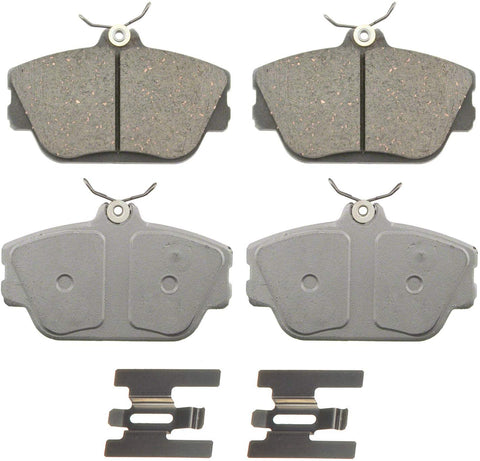 Wagner ThermoQuiet QC598 Ceramic Disc Pad Set With Installation Hardware, Front