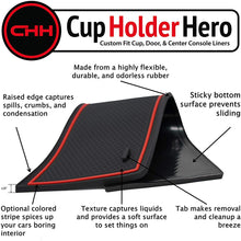 CupHolderHero for Toyota 4Runner 2010-2020 Custom Liner Accessories – Premium Cup Holder, Console, and Door Pocket Inserts 27-pc Set (2 Rows of Seats) (Red Trim)