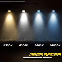 Mega Racer D3S HID Bulb - D3C/D3R/D3S Headlight Bulb 8000K Ice Blue, 12V 35W 8000 Lumens IP68 Waterproof, Pack of 2