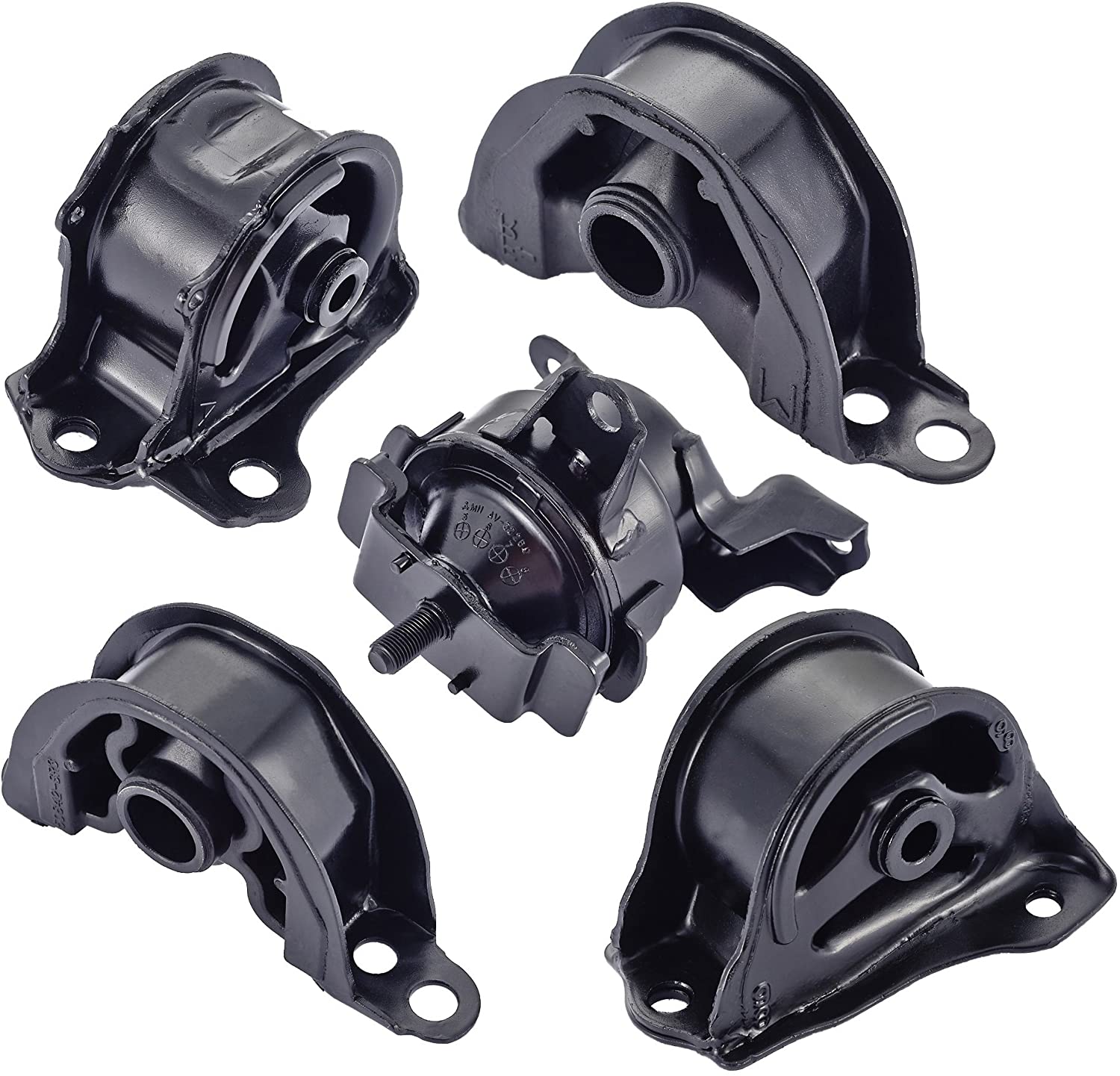 ENA Engine Motor Transmission Mount Set of 5 Compatible with 1996 1997 1998 1999 2000 Honda Civic 1.6L Front Rear