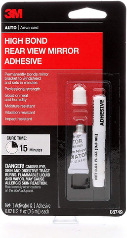 3M High Bond Rearview Mirror Adhesive, 08749, 0.02 fl oz