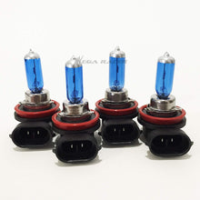 Mega Racer Combo 2 Pair H11 (Fog Light Headlight) Super White 5000K Xenon Halogen Lamp Bulb Replace Truck Auto US