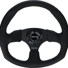 NRG Innovations RST-009R Race Style Leather Steering Wheel with Black stitch