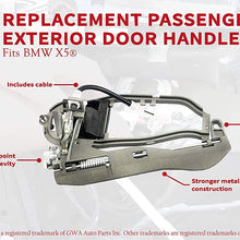 AA Ignition Front Passenger Side Door Handle, Right Side Replaces 51218243616 - Fits BMW X5 2000, 2001, 2002, 2003, 2004, 2005, 2006 - Exterior Door Handle Carrier Assembly Replacement