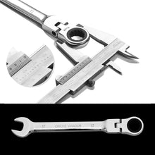 Yashong 12-Piece 8-19MM Metric Flex-Head Ratcheting Wrench Set, Professional Superior Quality Chrome Vanadium Steel Combination Ended Standard Kit with Portable Suspended Canvas Bag